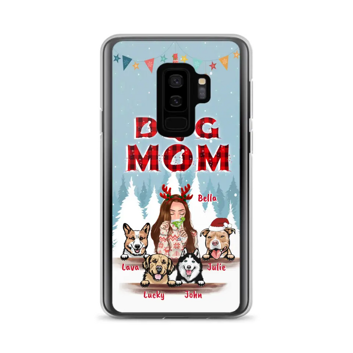 Custom Personalized Pet Mom Xmas Phone Case - Upto 4 Pets - Best Gift For Dog/Cat Lover - Case For Iphone/Samsung - 2T7CRT