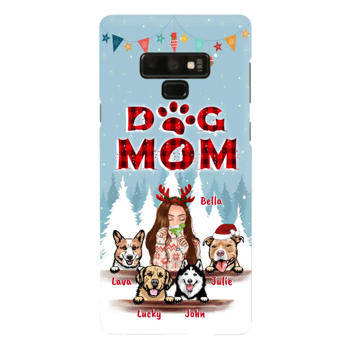 Custom Personalized Pet Mom Xmas Phone Case - Upto 4 Pets - Best Gift For Dog/Cat Lover - Case For Iphone/Samsung - 2T7CRT