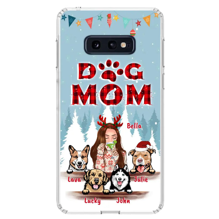 Custom Personalized Pet Mom Xmas Phone Case - Upto 4 Pets - Best Gift For Dog/Cat Lover - Case For Iphone/Samsung - 2T7CRT