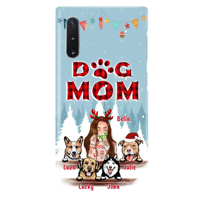 Custom Personalized Pet Mom Xmas Phone Case - Upto 4 Pets - Best Gift For Dog/Cat Lover - Case For Iphone/Samsung - 2T7CRT