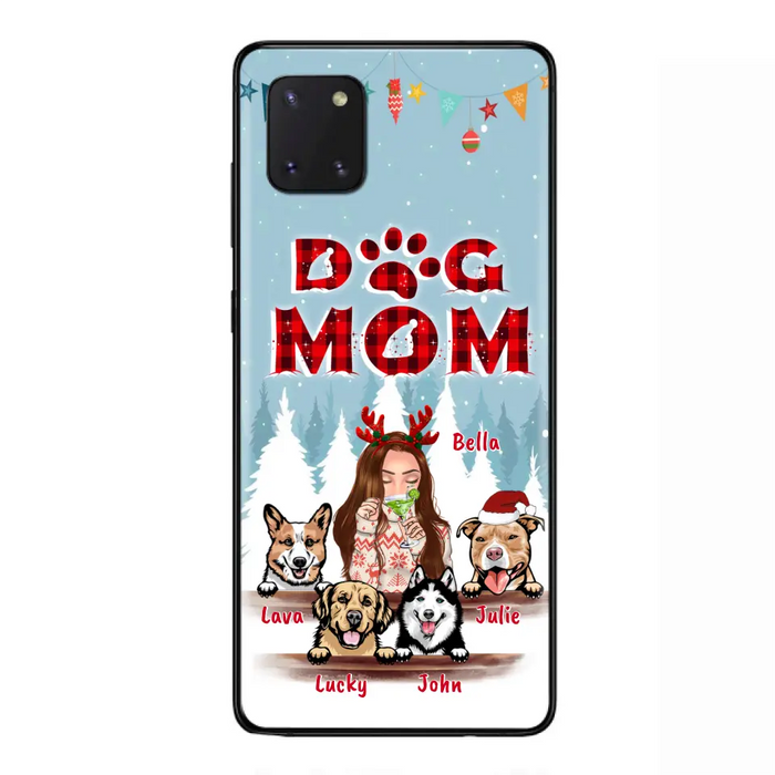 Custom Personalized Pet Mom Xmas Phone Case - Upto 4 Pets - Best Gift For Dog/Cat Lover - Case For Iphone/Samsung - 2T7CRT