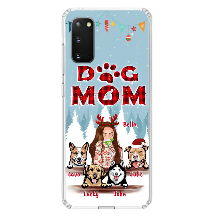 Custom Personalized Pet Mom Xmas Phone Case - Upto 4 Pets - Best Gift For Dog/Cat Lover - Case For Iphone/Samsung - 2T7CRT