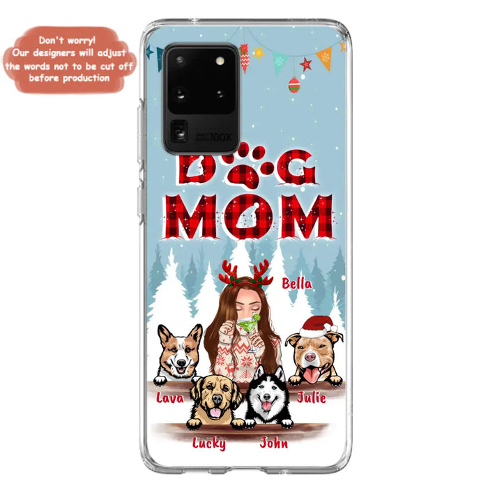 Custom Personalized Pet Mom Xmas Phone Case - Upto 4 Pets - Best Gift For Dog/Cat Lover - Case For Iphone/Samsung - 2T7CRT