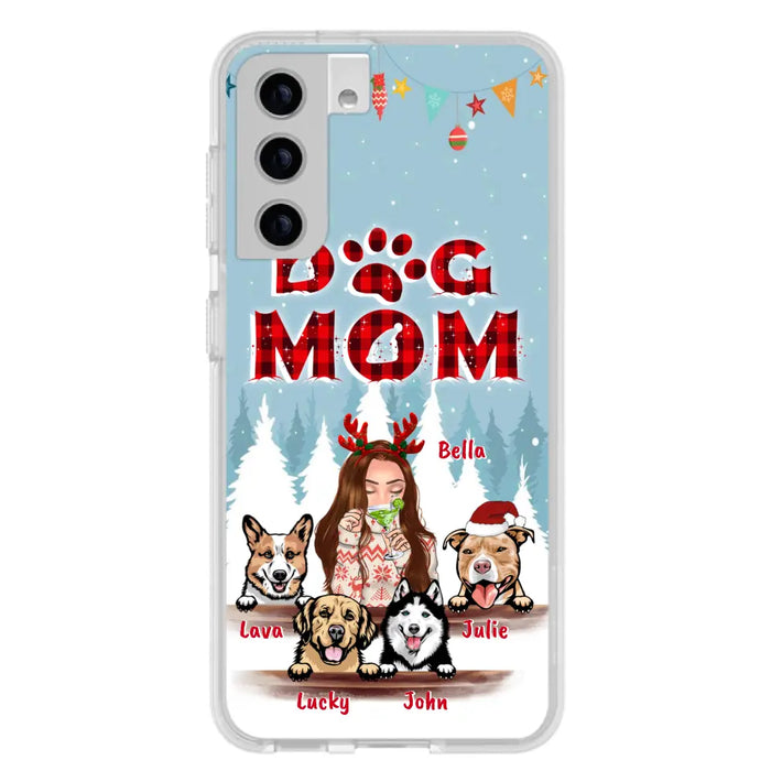 Custom Personalized Pet Mom Xmas Phone Case - Upto 4 Pets - Best Gift For Dog/Cat Lover - Case For Iphone/Samsung - 2T7CRT