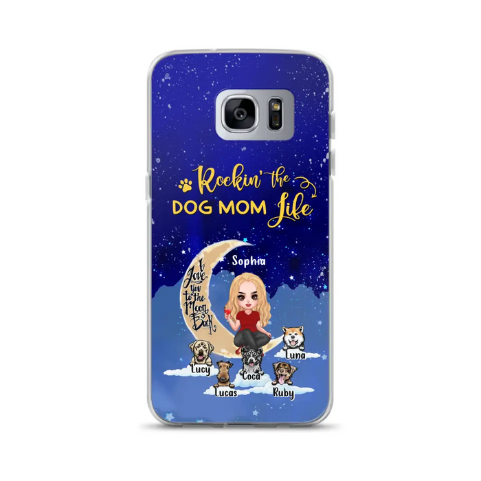 Custom Personalized Dog Mom Phone Case - Best Gift For Dog Lovers - Rockin's The Dog Mom Life