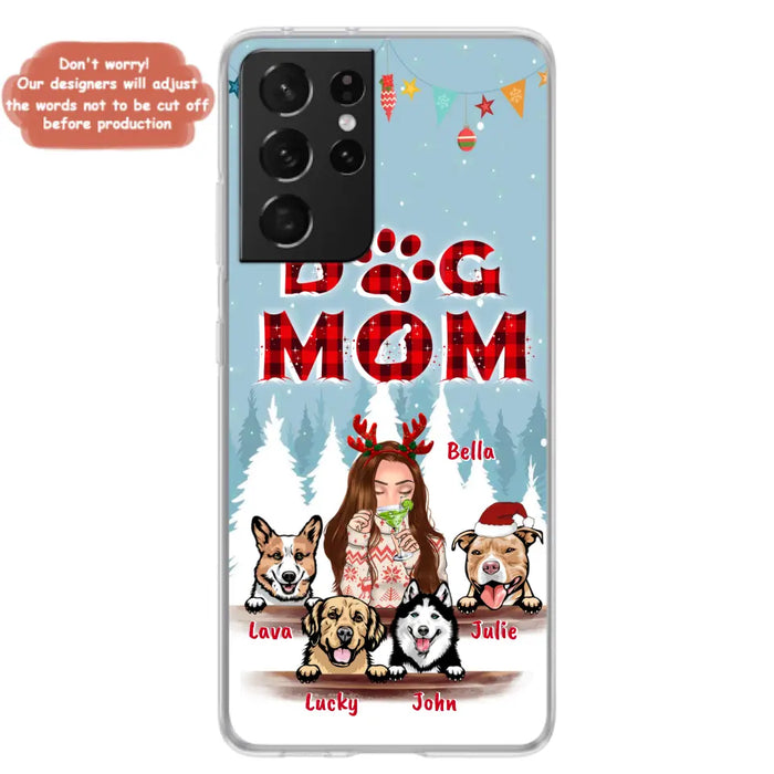 Custom Personalized Pet Mom Xmas Phone Case - Upto 4 Pets - Best Gift For Dog/Cat Lover - Case For Iphone/Samsung - 2T7CRT