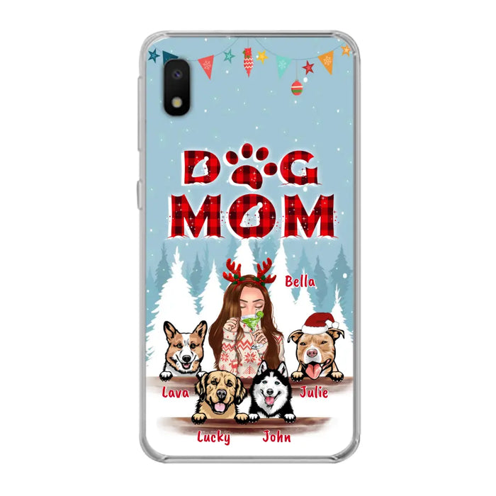 Custom Personalized Pet Mom Xmas Phone Case - Upto 4 Pets - Best Gift For Dog/Cat Lover - Case For Iphone/Samsung - 2T7CRT