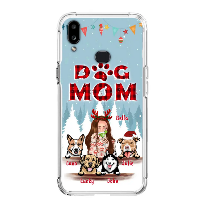 Custom Personalized Pet Mom Xmas Phone Case - Upto 4 Pets - Best Gift For Dog/Cat Lover - Case For Iphone/Samsung - 2T7CRT