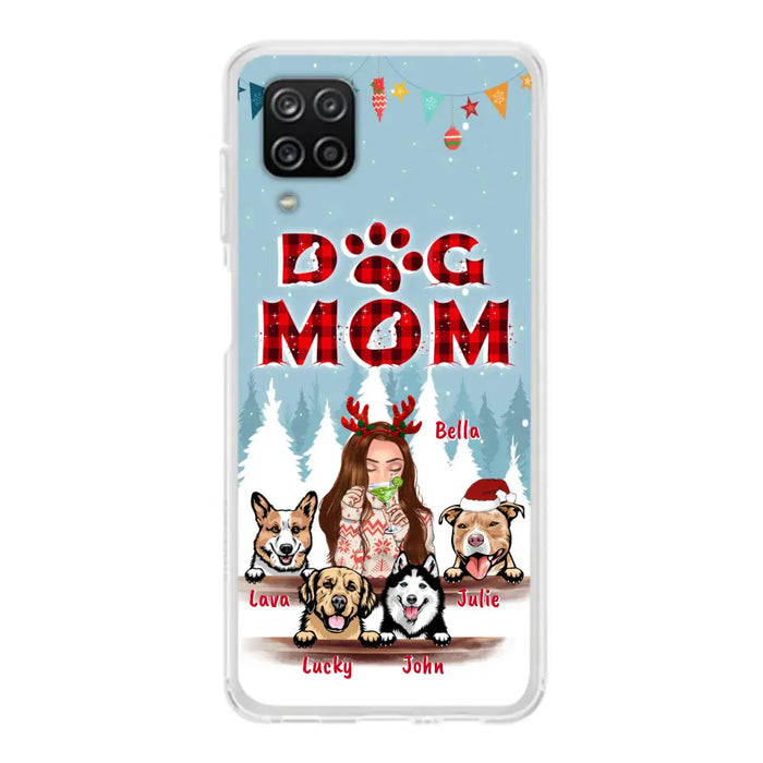 Custom Personalized Pet Mom Xmas Phone Case - Upto 4 Pets - Best Gift For Dog/Cat Lover - Case For Iphone/Samsung - 2T7CRT