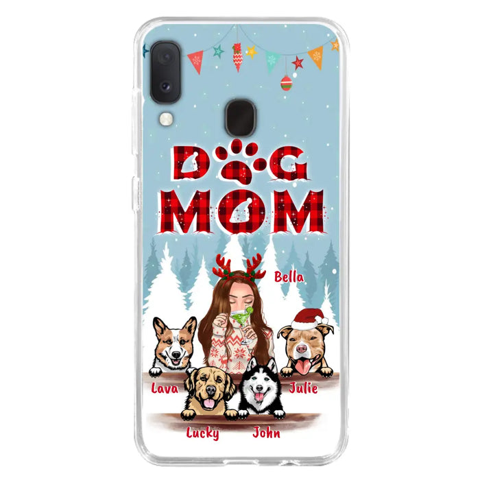 Custom Personalized Pet Mom Xmas Phone Case - Upto 4 Pets - Best Gift For Dog/Cat Lover - Case For Iphone/Samsung - 2T7CRT