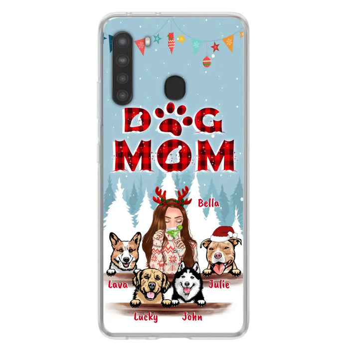 Custom Personalized Pet Mom Xmas Phone Case - Upto 4 Pets - Best Gift For Dog/Cat Lover - Case For Iphone/Samsung - 2T7CRT