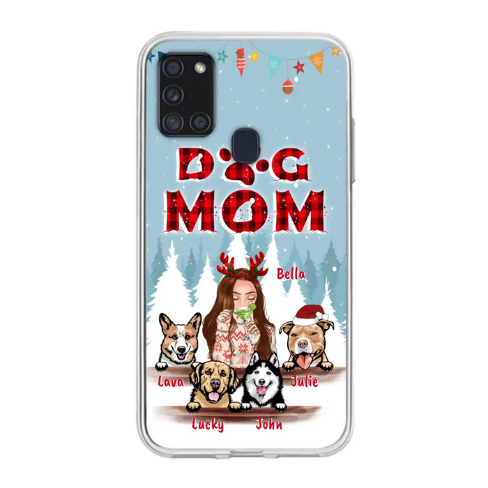 Custom Personalized Pet Mom Xmas Phone Case - Upto 4 Pets - Best Gift For Dog/Cat Lover - Case For Iphone/Samsung - 2T7CRT