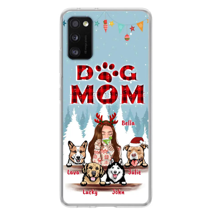 Custom Personalized Pet Mom Xmas Phone Case - Upto 4 Pets - Best Gift For Dog/Cat Lover - Case For Iphone/Samsung - 2T7CRT