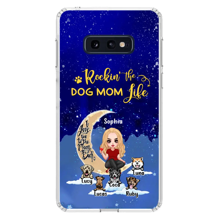 Custom Personalized Dog Mom Phone Case - Best Gift For Dog Lovers - Rockin's The Dog Mom Life