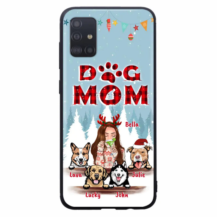 Custom Personalized Pet Mom Xmas Phone Case - Upto 4 Pets - Best Gift For Dog/Cat Lover - Case For Iphone/Samsung - 2T7CRT