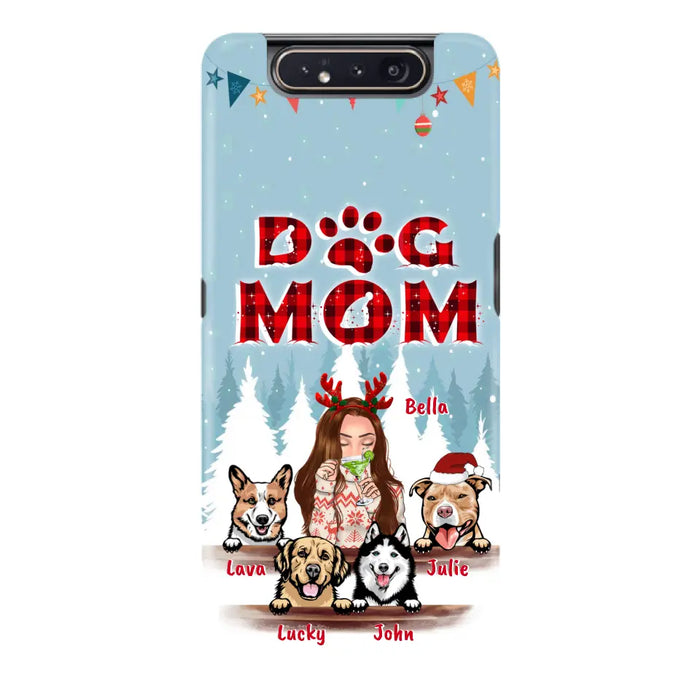 Custom Personalized Pet Mom Xmas Phone Case - Upto 4 Pets - Best Gift For Dog/Cat Lover - Case For Iphone/Samsung - 2T7CRT