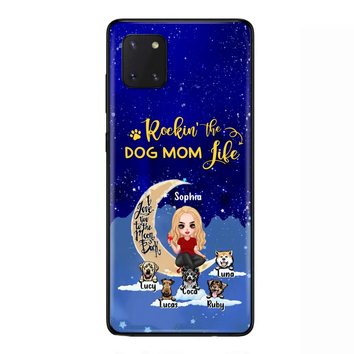 Custom Personalized Dog Mom Phone Case - Best Gift For Dog Lovers - Rockin's The Dog Mom Life