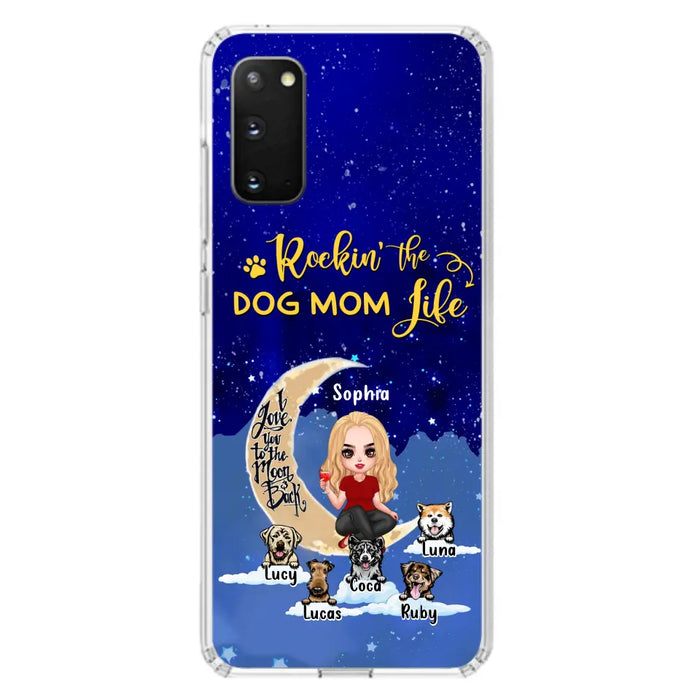 Custom Personalized Dog Mom Phone Case - Best Gift For Dog Lovers - Rockin's The Dog Mom Life