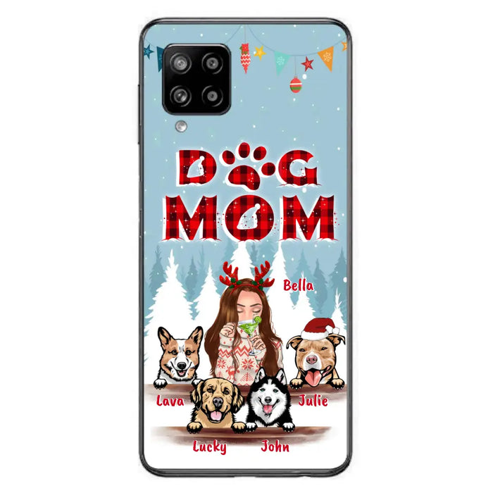 Custom Personalized Pet Mom Xmas Phone Case - Upto 4 Pets - Best Gift For Dog/Cat Lover - Case For Iphone/Samsung - 2T7CRT