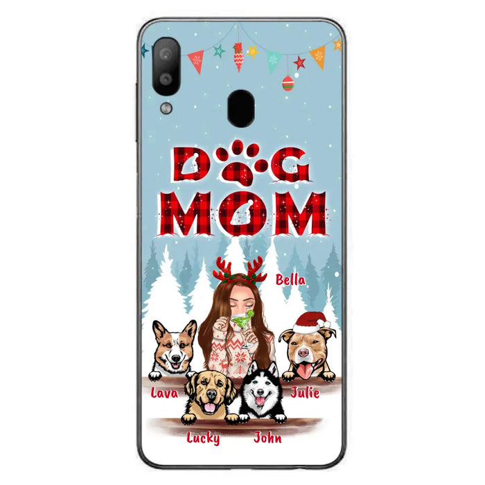 Custom Personalized Pet Mom Xmas Phone Case - Upto 4 Pets - Best Gift For Dog/Cat Lover - Case For Iphone/Samsung - 2T7CRT