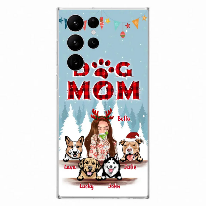 Custom Personalized Pet Mom Xmas Phone Case - Upto 4 Pets - Best Gift For Dog/Cat Lover - Case For Iphone/Samsung - 2T7CRT