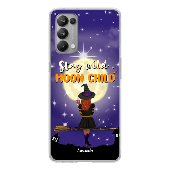 Custom Personalized Witchy Phone Case - Up to 3 Pets- Stay Wild Moon Child - Phone Case For Xiaomi, Oppo and Huawei- OCEL9Z