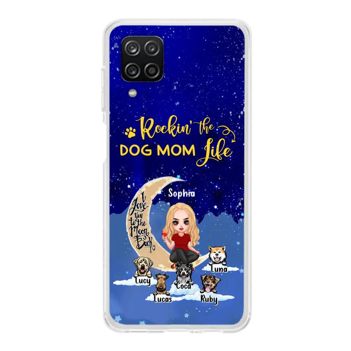 Custom Personalized Dog Mom Phone Case - Best Gift For Dog Lovers - Rockin's The Dog Mom Life