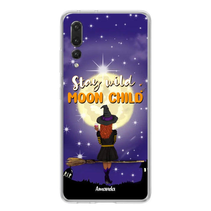 Custom Personalized Witchy Phone Case - Up to 3 Pets- Stay Wild Moon Child - Phone Case For Xiaomi, Oppo and Huawei- OCEL9Z