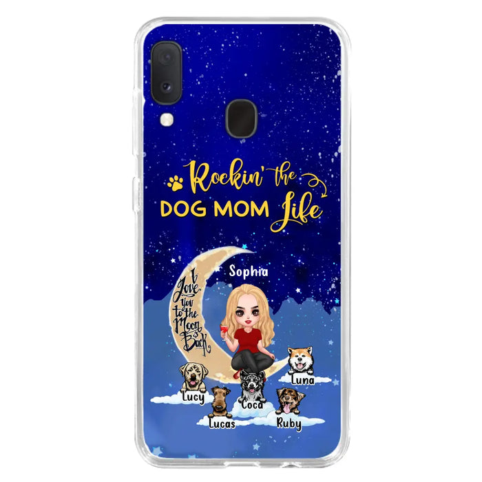 Custom Personalized Dog Mom Phone Case - Best Gift For Dog Lovers - Rockin's The Dog Mom Life