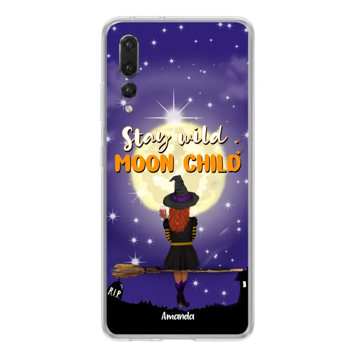 Custom Personalized Witchy Phone Case - Up to 3 Pets- Stay Wild Moon Child - Phone Case For Xiaomi, Oppo and Huawei- OCEL9Z