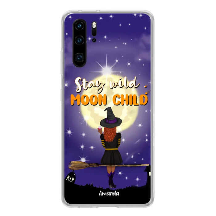 Custom Personalized Witchy Phone Case - Up to 3 Pets- Stay Wild Moon Child - Phone Case For Xiaomi, Oppo and Huawei- OCEL9Z