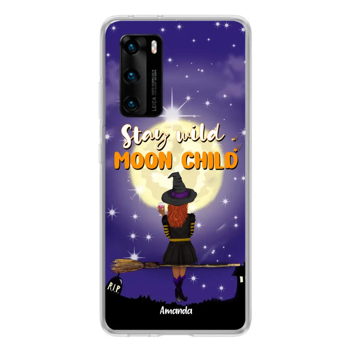 Custom Personalized Witchy Phone Case - Up to 3 Pets- Stay Wild Moon Child - Phone Case For Xiaomi, Oppo and Huawei- OCEL9Z