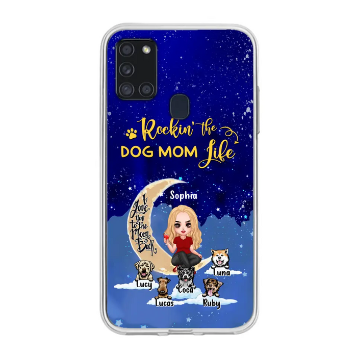 Custom Personalized Dog Mom Phone Case - Best Gift For Dog Lovers - Rockin's The Dog Mom Life