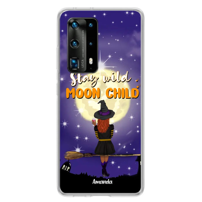 Custom Personalized Witchy Phone Case - Up to 3 Pets- Stay Wild Moon Child - Phone Case For Xiaomi, Oppo and Huawei- OCEL9Z