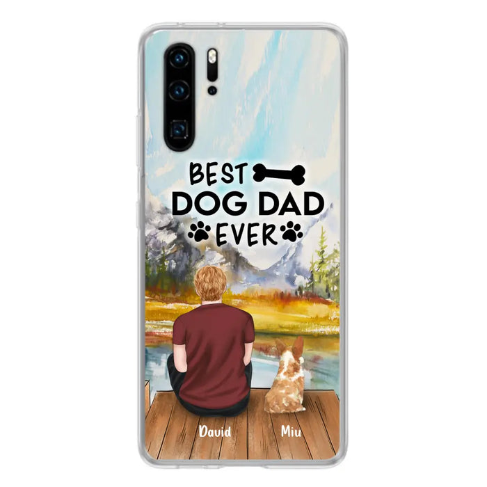 Personalized Dog Dad Phone Case - Up to 4 Dogs - Case For Huawei, Xiaomi and Oppo