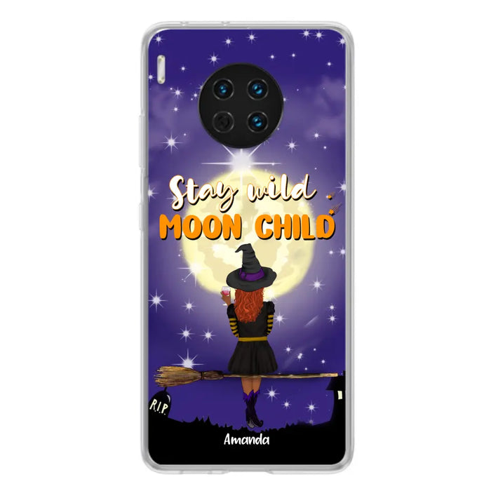 Custom Personalized Witchy Phone Case - Up to 3 Pets- Stay Wild Moon Child - Phone Case For Xiaomi, Oppo and Huawei- OCEL9Z