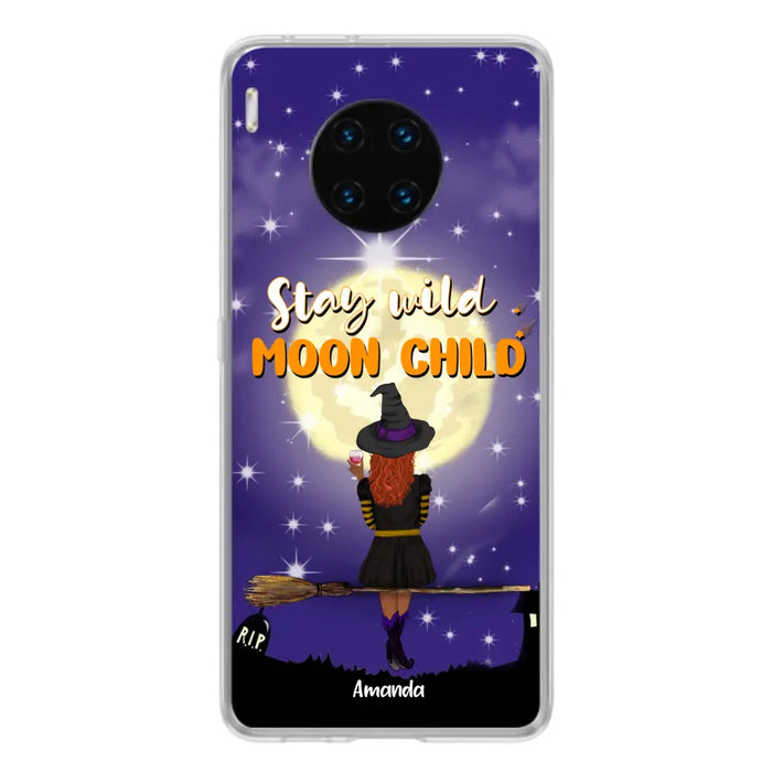 Custom Personalized Witchy Phone Case - Up to 3 Pets- Stay Wild Moon Child - Phone Case For Xiaomi, Oppo and Huawei- OCEL9Z