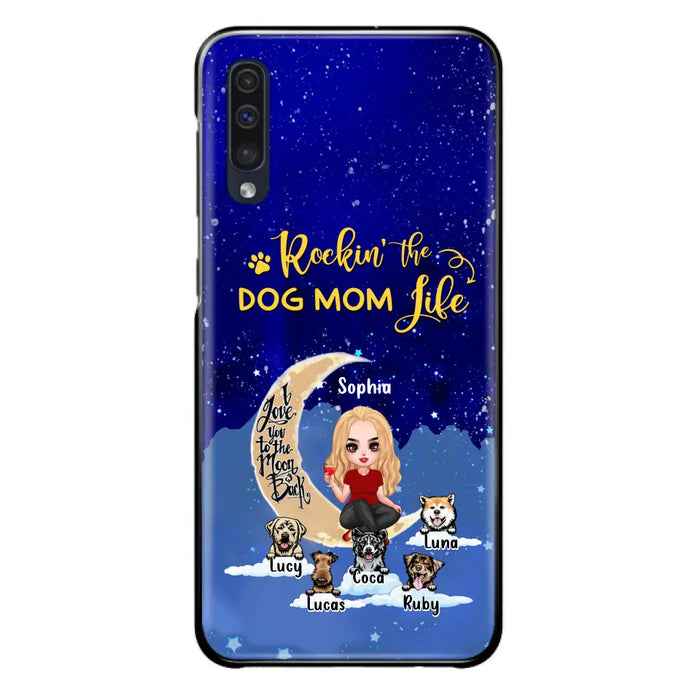 Custom Personalized Dog Mom Phone Case - Best Gift For Dog Lovers - Rockin's The Dog Mom Life