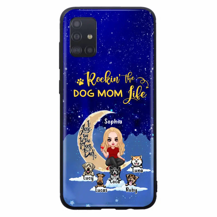 Custom Personalized Dog Mom Phone Case - Best Gift For Dog Lovers - Rockin's The Dog Mom Life