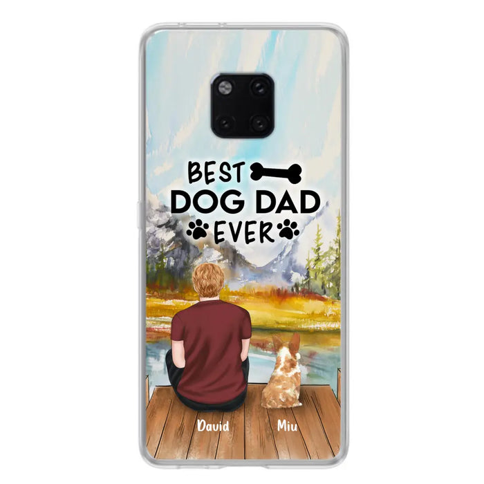 Personalized Dog Dad Phone Case - Up to 4 Dogs - Case For Huawei, Xiaomi and Oppo