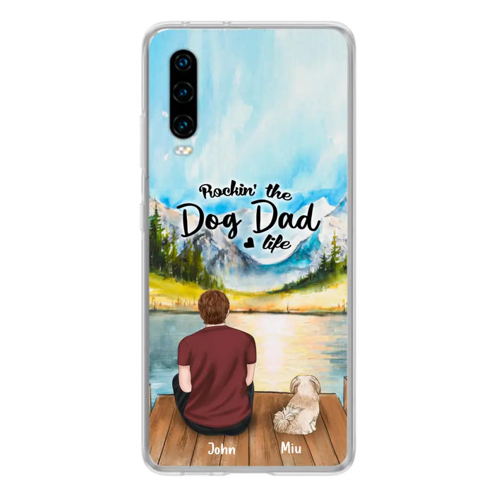 Custom Personalized Pet Mom/Dad Phone Case - Chubby or Slim with up to 7 Pets - Rocking The Dog Dad Life