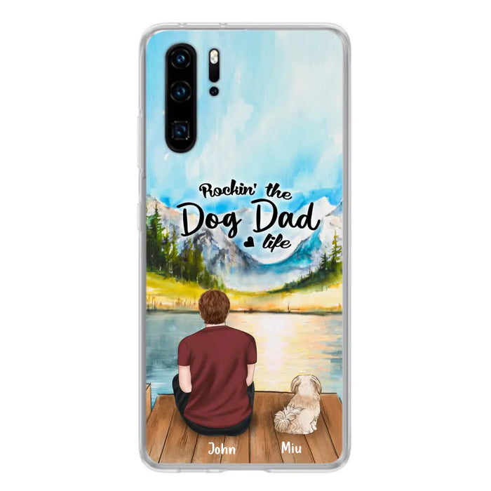 Custom Personalized Pet Mom/Dad Phone Case - Chubby or Slim with up to 7 Pets - Rocking The Dog Dad Life