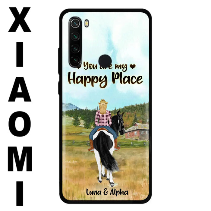 Custom Personalized Horse Riding Phone Case - You Are My Happy Place - Case Phone For Xiaomi, Oppo And Huawei