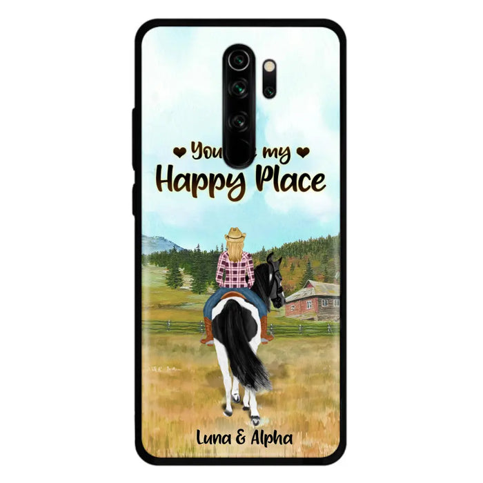 Custom Personalized Horse Riding Phone Case - You Are My Happy Place - Case Phone For Xiaomi, Oppo And Huawei