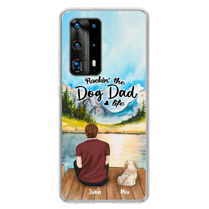 Custom Personalized Pet Mom/Dad Phone Case - Chubby or Slim with up to 7 Pets - Rocking The Dog Dad Life