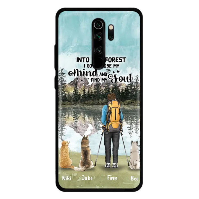 Custom Personalized Solo Hiking With Dogs Phone Case - Woman/Man With Upto 3 Pets - Case For Xiaomi, Huawei and Oppo - Q67GXN