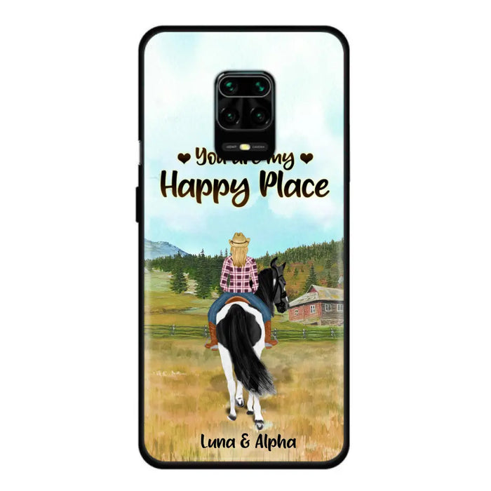 Custom Personalized Horse Riding Phone Case - You Are My Happy Place - Case Phone For Xiaomi, Oppo And Huawei