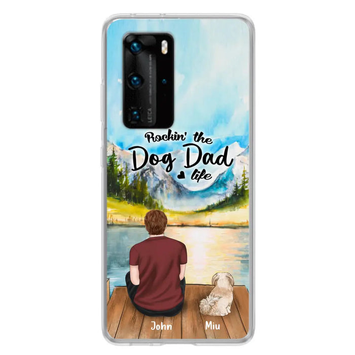 Custom Personalized Pet Mom/Dad Phone Case - Chubby or Slim with up to 7 Pets - Rocking The Dog Dad Life