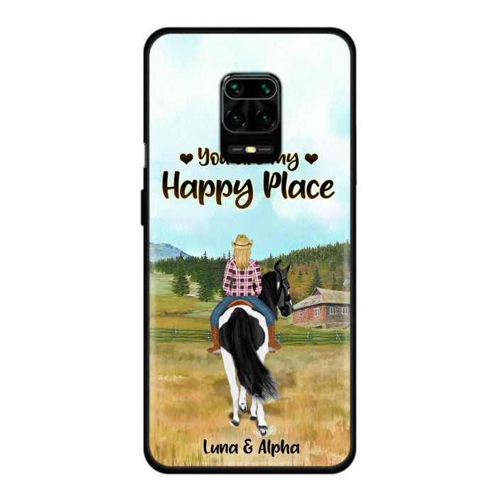 Custom Personalized Horse Riding Phone Case - You Are My Happy Place - Case Phone For Xiaomi, Oppo And Huawei