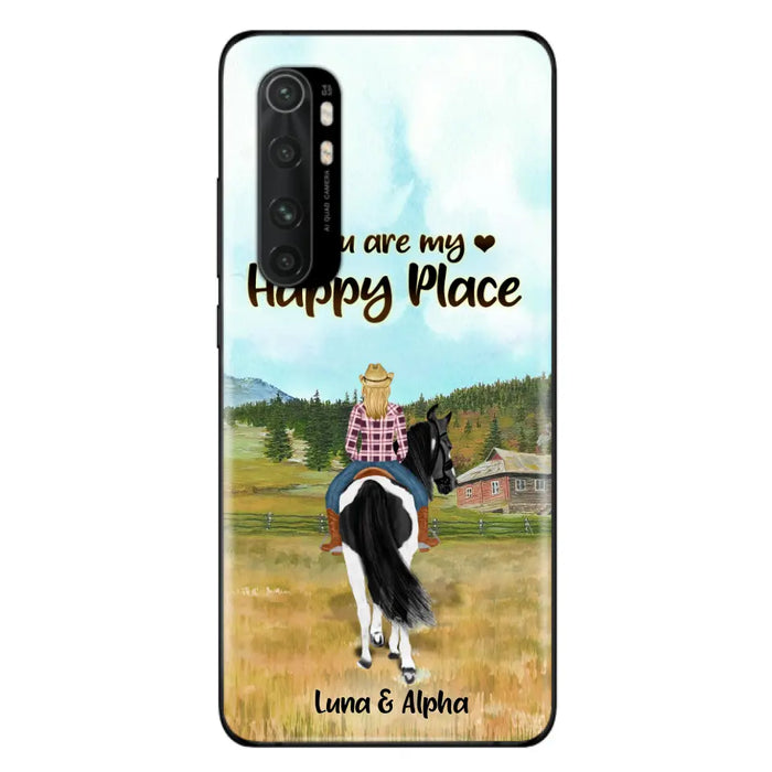 Custom Personalized Horse Riding Phone Case - You Are My Happy Place - Case Phone For Xiaomi, Oppo And Huawei